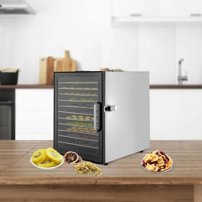 Food Dehydrator Stainless Steel Dryer Machine with Digital Temperature & Timer