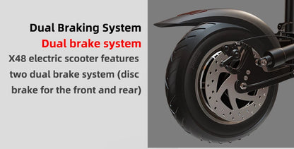 48V 26AH Lithium Battery Electric Scooter with Seat