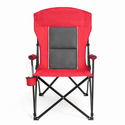 Outdoor Camping Chair, Portable Folding Lounge Moon Chair With Armrests,