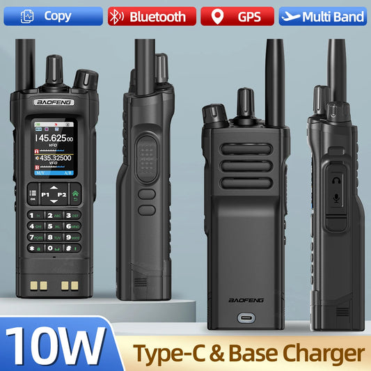 Long Range Multi Band Bluetooth GPS Walkie Talkie 10W