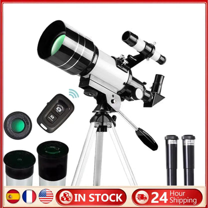 Telescope for Adults & Kids 300mm Portable Telescope 15X-150X Astronomical Refractor