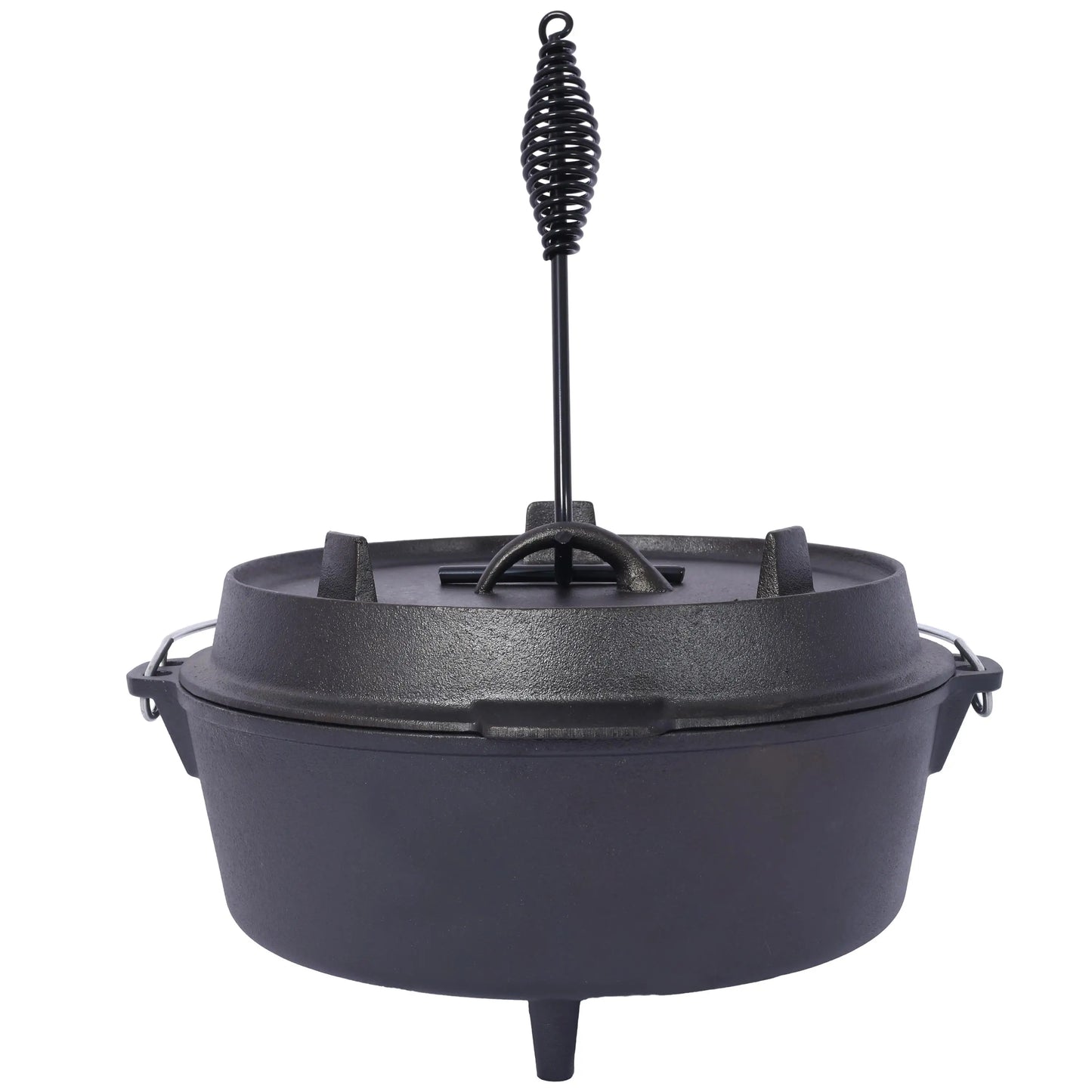 6 Quart Pre-Seasoned Cast Iron Dutch Oven with Skillet Lid