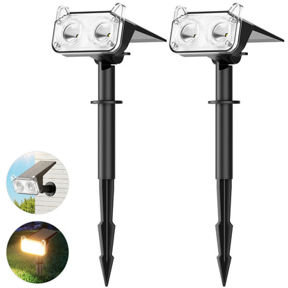 2/4 Pack Solar Spot Lights, Auto On/Off, 2 Modes Outdoor  Light