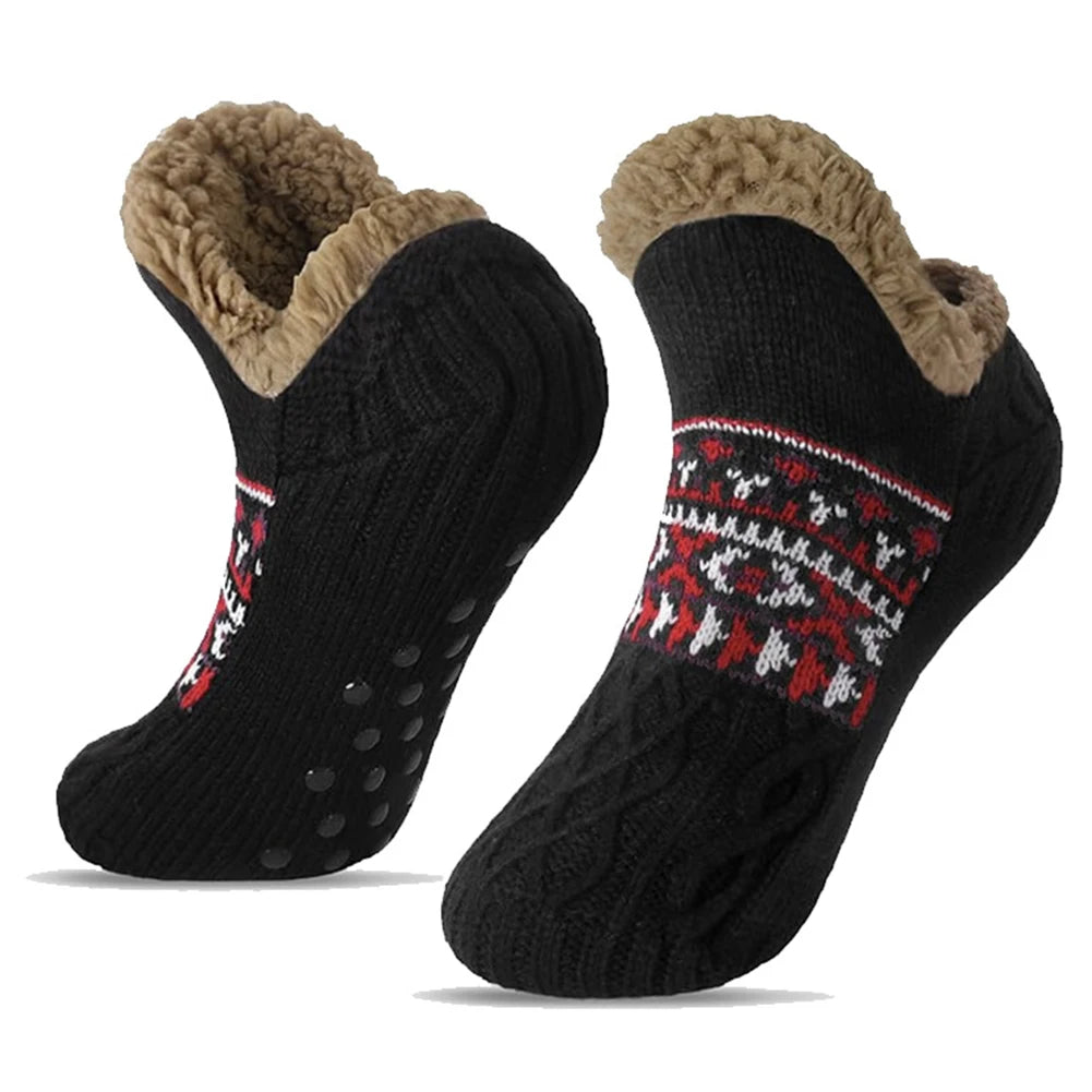 Men Women non slip Winter Indoor Home Slipper Socks  great for Christmas