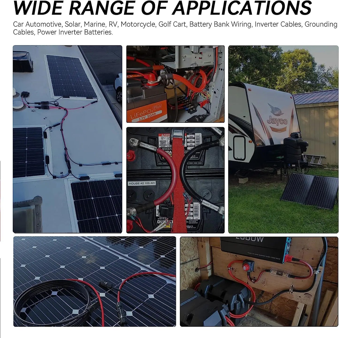 US Stock Solar Extension Cable 10AWG 100m 30m 6mm2 IP67 Waterproof Solar Power Cable Red Black For PV Panel Connection