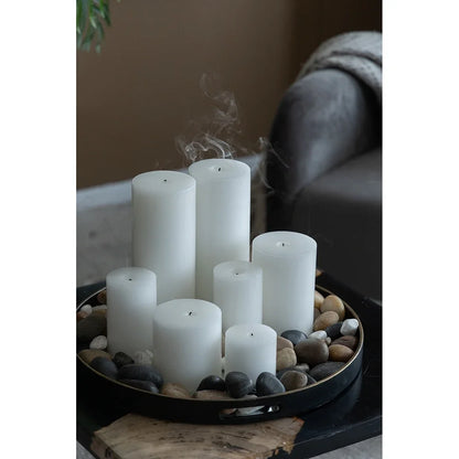 Ivory Pillar Candles - Smoke-free and Odorless, Perfect for Weddings, Dinners, Christmas, and Home Decor