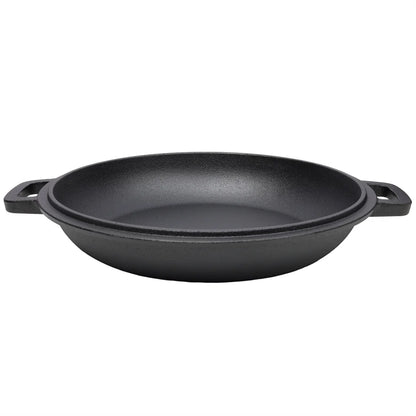 2 in 1 Pre-Seasoned Cast Iron Dutch Oven With Dual Handles ,for  Outdoor Camping