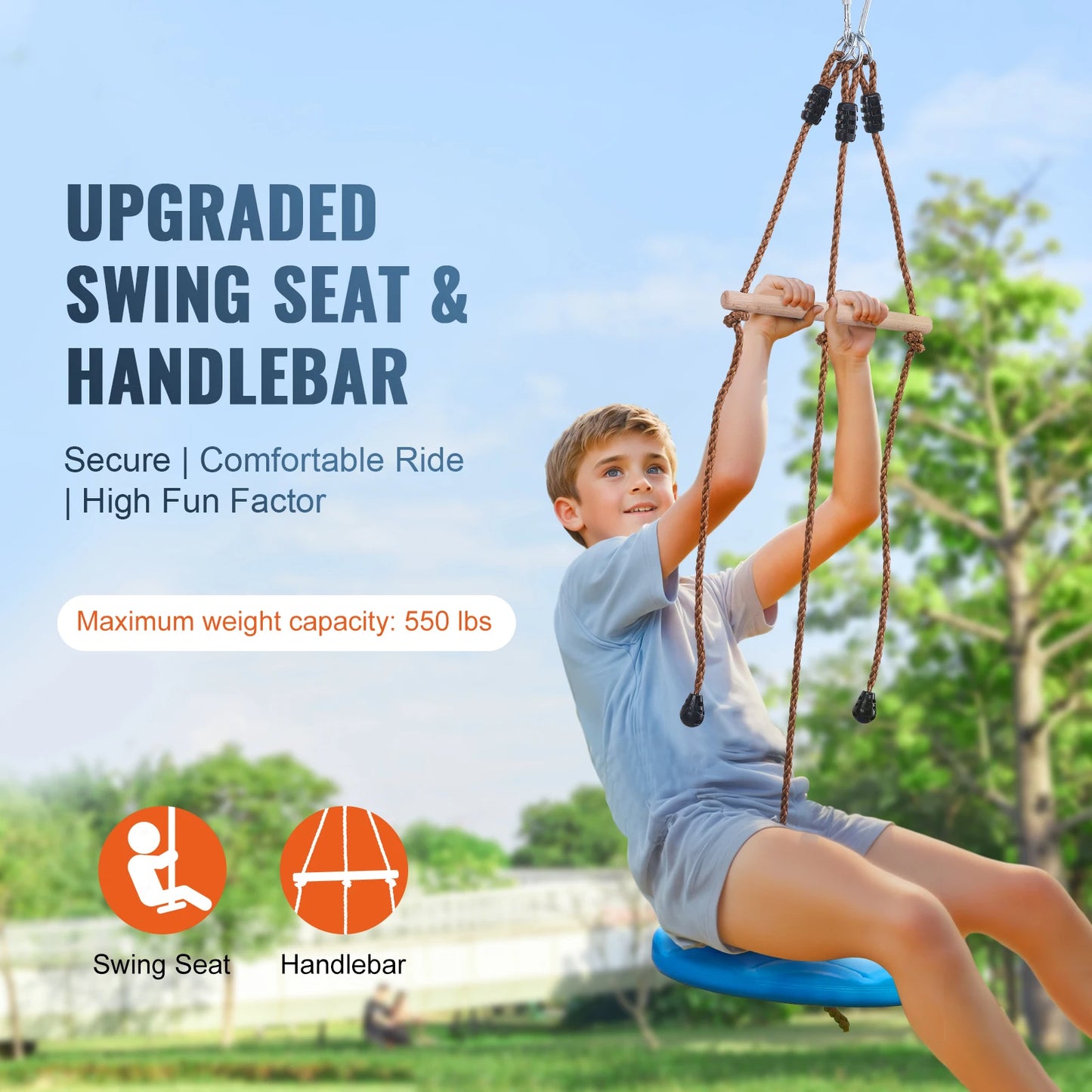 Zipline Kit for Kids and Adult 52 ft Up to 500 lb  Quick Setup