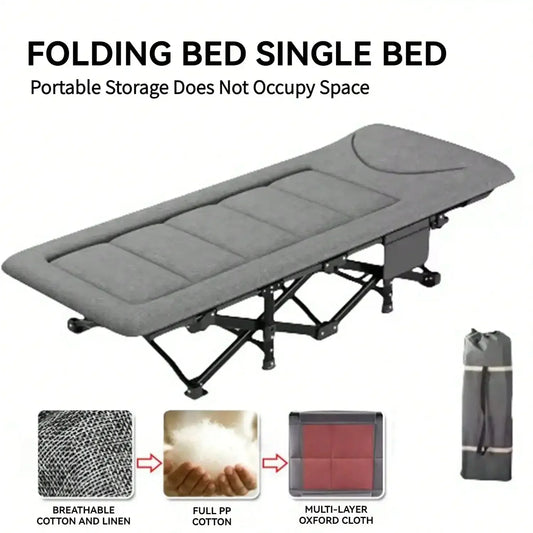 Premium Portable Thick Pad Folding Heavy Duty Travel Cot