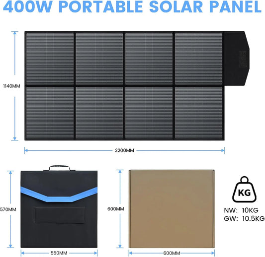 400W Portable foldable Solar Panel , 100W 200W Solar Generator For Camping Power, 18V Voltage, IP65 Waterproof,