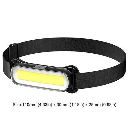 USB Rechargeable LED Headlamp Waterproof  Adjustable Headband Head Light