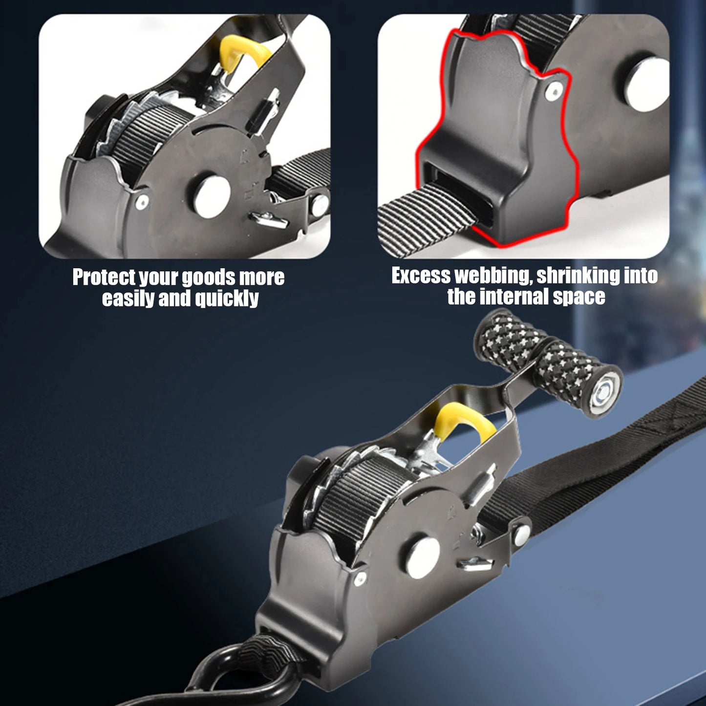 Tie-down Binding Strap Cargo Rope  Tensioner