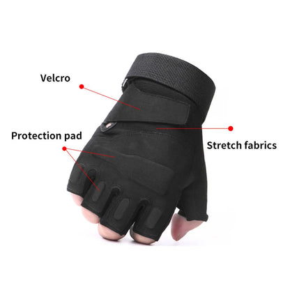 Tactical Military Half Finger Gloves Men's Hunting Shooting Fingerless Gloves