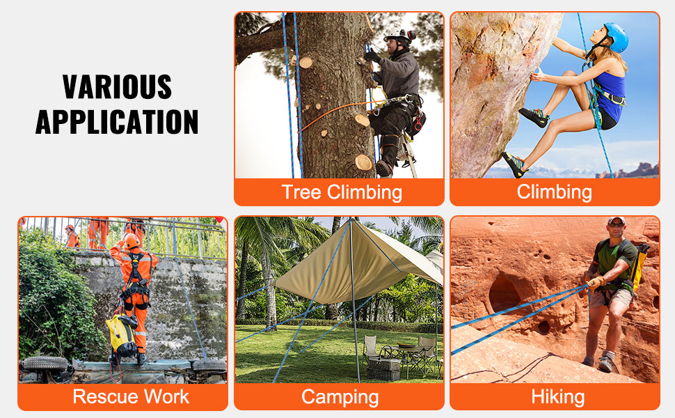 12.7mm (150ft)  blue Rock Climbing Rope